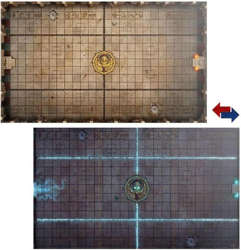 WARHAMMER Games Workshop Blood Bowl: Tomb Kings Double-Sided Pitch and Dugouts - Image 2